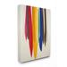 Ebern Designs 'Rainbow Ribbons Abstract Shape Design' by Third & Wall - Painting Print Canvas in Yellow | 30 H x 24 W x 1.5 D in | Wayfair