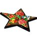 The Holiday Aisle® 3 Piece Star Holiday Shaped Ornament Set Fabric in Green/Pink | 5.3 H x 5.3 W x 0.8 D in | Wayfair 266787