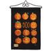 Breeze Decor Pumpkins Boo 2-Sided Polyester 13 x 19 in. Flag Set in Black/Orange | 18.5 H x 13 W x 1 D in | Wayfair