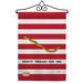 Breeze Decor 1St. U.S. Navy Jack Impressions Decorative 2-Sided Polyester 19 x 13 in. Flag Set in Gray/Red | 18.5 H x 13 W x 1 D in | Wayfair