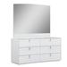 Orren Ellis Lorentz 6 Drawer Double Dresser w/ Mirror Wood in Brown/White | 30 H x 62 W x 19 D in | Wayfair 739242A5D8844B258C8CD2401F98C9CC