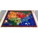 Blue/Green 144 x 90 x 0.25 in Area Rug - Kid Carpet From Sea to Shining Sea Map of Usa Rug Nylon | 144 H x 90 W x 0.25 D in | Wayfair FE802-44A