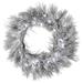 The Holiday Aisle® Flocked Alder Needle Pine 48" Lighted Wreath Traditional Faux in Gray/White | 48 H x 48 W x 4 D in | Wayfair
