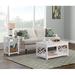 Rosalind Wheeler Lund 36" Wide 2 Piece Set w/ 1 Rectangular Coffee Table & 1 End Table w/ Storage Wood in White | 18 H x 36 W in | Wayfair