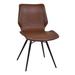 Williston Forge Legrand Side Chair Faux Leather/Upholstered in Brown | 32 H x 23 W x 19 D in | Wayfair 064C7C8C92364DC4973B20ACABAE03D9