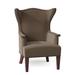 Wingback Chair - Fairfield Chair Linton 30.5" Wide Slipcovered Wingback Chair Fabric in Gray/Brown | 41 H x 30.25 W x 29 D in | Wayfair