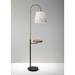 Latitude Run® Henefer 65" Tray Table Floor Lamp Metal in Black/White | 65 H x 11 W x 18.5 D in | Wayfair 9FCDE4F1313E4B4CA40D4EE16E6BB26A
