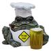 HomeStyles Chef Dead End Character Toad Garden Statue Resin/Plastic in Green | 7.75 H x 8 W x 9 D in | Wayfair 94135