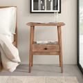Birch Lane™ Akio 1 - Drawer Solid Wood Nightstand Wood in Brown | 28 H x 22 W x 15 D in | Wayfair 46E1BFE56A9346B48866AB0462BB8F06