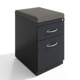 Inbox Zero 2-Drawer Mobile Vertical Filing Cabinet Metal in Gray/Black | 23.75 H x 15 W x 19.875 D in | Wayfair 4A7AD1501F8A45ABB386C857B52713E8
