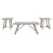 Gracie Oaks Thiokk Wooden 3 Piece Coffee Table Set Wood in White/Brown | 20 H x 24 W in | Wayfair BB5D725580F3441EB9A429891D0CB656