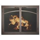 Winston Porter Hakim Cabinet Style Steel Fireplace Door Steel in Gray | 24 H x 43 W x 3 D in | Wayfair 11CB05F806FB4CDE89022D86917F85D3