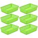 Rebrilliant Storage for Office Drawer Plastic Basket Set Plastic in Green | 2.25 H x 9 W x 6 D in | Wayfair 7CFE07581434406282F83BFD522430D2