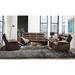 Red Barrel Studio® Bowerville 78" Pillow Top Arm Reclining Loveseat Faux Leather in Brown | 41 H x 78 W x 38 D in | Wayfair