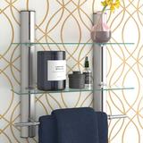 Ebern Designs Eliab 22" H x 20.5" W x 7" D Wall Mounted Bathroom Shelves Metal in Gray | 22 H x 20.5 W x 7 D in | Wayfair