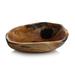 Loon Peak® Tadeo Wood Abstract Rustic Decorative Bowl in Natural/Black Wood in Black/Brown | 6 H x 19.75 W x 19.75 D in | Wayfair