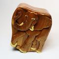 Bungalow Rose Intarsia Wood Elephant Puzzle Box in Brown/Red | 2.75 H x 4 W x 5 D in | Wayfair 1A913D0B7B434BD2921B336AFB97CDC0