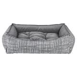 Bowsers Scoop Tribeca Bolster Polyester/Synthetic Material in Gray | 10 H x 33 W x 26 D in | Wayfair 19031