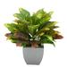 Latitude Run® 12" Artificial Foliage Plant in Pot Polyester/Plastic/Metal in Gray | 18 H x 16 W x 16 D in | Wayfair