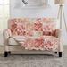 Red Barrel Studio® Maribel Patchwork T-Cushion Loveseat Slipcover in Pink/Gray/Brown | 22 H x 98 W x 75 D in | Wayfair