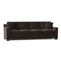 Latitude Run® Aceyon 102" Square Arm Sofa w/ Reversible Cushions Wood/Polyester in Gray | 35 H x 102 W x 38 D in | Wayfair
