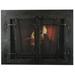 Williston Forge Koval Cabinet Steel Fireplace Door Steel in Black | 35 H x 41 W x 3 D in | Wayfair 7F805874F6784EFB8DF3A65B0FB6C9B6