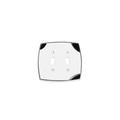 Salo Art Design Techno 2-Gang Toggle Light Switch Wall Plate in White | 5.4375 H x 5.4375 W x 0.3125 D in | Wayfair 8082 Wbl