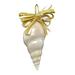 The Holiday Aisle® Bow Tibia Hanging Figurine Ornament in White/Yellow | 6 H x 3 W x 3 D in | Wayfair 461ADFF4AB3148A7ADE4C38C8D0F9A59
