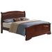 Glory Furniture Louis PhillipePanel Bed Wood & /Upholstered/Faux leather in Brown | 44 H x 59 W x 84 D in | Wayfair G3100C-FB2