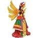 Trinx Teri Rosario Fairy Queen of Masquerade Folk Winter Fairy Resin in Red/Yellow | 11.25 H x 6.75 W x 5 D in | Wayfair