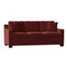 Latitude Run® Aceyon 79" Square Arm Sofa Bed w/ Reversible Cushions in Red | 35 H x 79 W x 38 D in | Wayfair FB372519960F40D2B9E3A67CA7CF278A