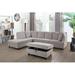 Brown Sectional - Latitude Run® Valynn 112" Wide Sofa & Chaise w/ Ottoman Corduroy, Solid Wood | 36 H x 112 W x 84 D in | Wayfair