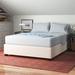 Winston Porter Revital 13.5" Slim-Line Bed Frame w/ no headboard Wood/Metal in White | 15 H x 62.25 W x 81 D in | Wayfair