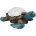 Bayou Breeze Bellefontaine Sea Turtle w/ Ocean Clam Shells Back Decorative Resin Resin in Blue/Brown/White | 3.25 H x 8.5 W x 6.25 D in | Wayfair