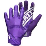 Battle Sports Double Threat Adult Receiver Gloves Purple