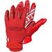 Battle Sports Triple Threat Adult Receiver Gloves Red