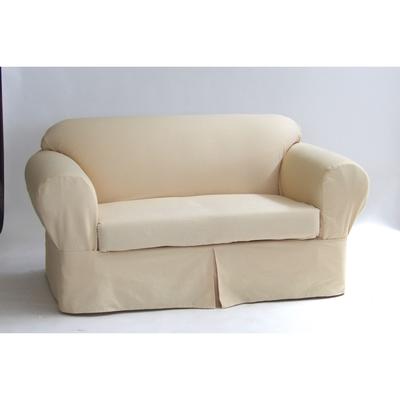 Twill 2-Pc. Slipcover by Classic Slip Covers, Inc. by Classic Slipcovers in Yellow (Size LOVESEAT)