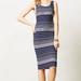 Anthropologie Dresses | Anthropologie Maeve Navy Striped Bodycon Midi | Color: Blue/White | Size: S