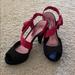 American Eagle Outfitters Shoes | American Eagle Black And Pink Heels | Color: Black/Pink | Size: 8.5