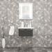 Orren Ellis Urich 32" Wall-Mounted Single Bathroom Vanity Set w/ Mirror Wood/Solid Surface in Gray | 25 H x 32 W x 19 D in | Wayfair