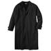 Men's Big & Tall Wool-Blend Long Overcoat by KingSize in Black (Size 2XL)