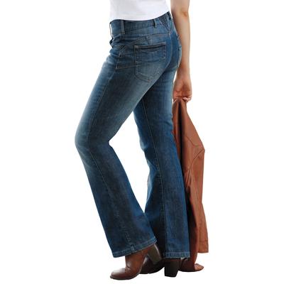 Plus Size Women's Back Elastic Bootcut Jeans by ellos in Medium Stonewash (Size 24)