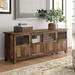 Lark Manor™ Arloh TV Stand for TVs up to 80" Wood/Glass in Brown | 25 H in | Wayfair AFD882AC203C4FCDA88E29D5A604366F