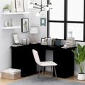 vidaXL Corner Desk Black 145x100x76 cm Engineered Wood