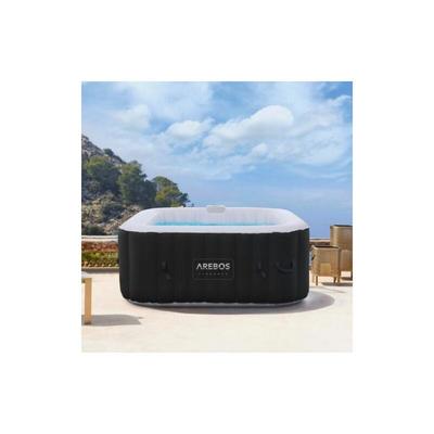 Arebos - Aufblasbarer Spa fr drinnen und drauen 4 Personen 154x154cm 100 Massagedsen Wellness Image