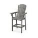 POLYWOOD® Nautical Curveback Adirondack Outdoor Bar Chair Plastic in Gray | 54.38 H x 28.25 W x 30.5 D in | Wayfair ADD612GY