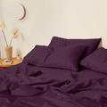 Kotton Culture Cotton Sheets Double size Sheet Set 4 Piece 100% Egyptian Cotton 600 Thread Count Soft Bedding Luxury Hotel Sheets with Deep Pocket Snug Fit Smooth Sateen Weave (Plum)