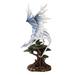 Trinx Winged Dragon Stand on Tree Figurine Resin in Blue/White | 16 H x 11 W x 12 D in | Wayfair 1B4696F990DD48C0ADD6A25D7D2F43A4