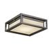 Justice Design Group Fusion 12 Inch LED Outdoor Flush Mount - FSN-7629W-OPAL-NCKL