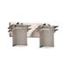 Justice Design Group Textile 16 Inch 2 Light Bath Vanity Light - FAB-8172-15-GRAY-NCKL